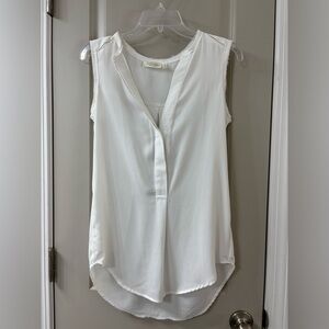 RD Style White Sleeveless Blouse